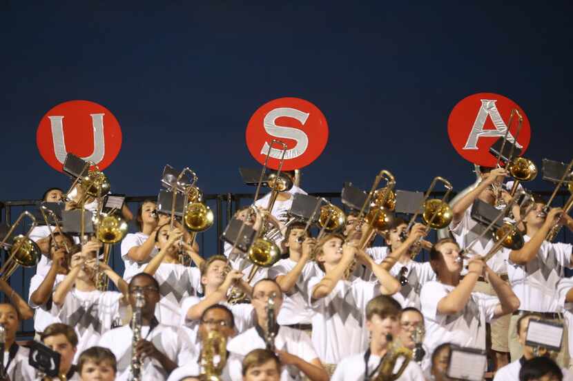 Flower Mound Marcus’ band plays in this file photo. The city was recently named one of Money...