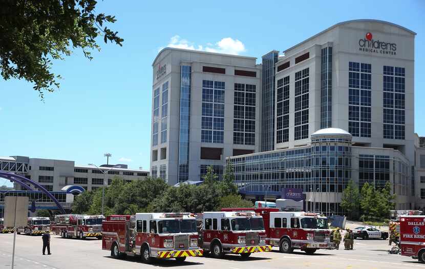  Dallas Fire-Rescue respond to a call Thursday at Children's Medical Center Dallas at 1935...