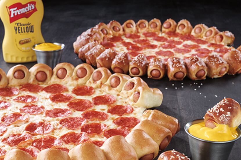 This is the Hut's new Hot Dog Bites Pizza. Eww or oh?