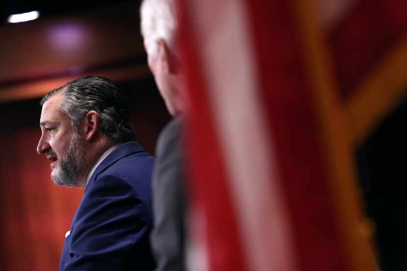 Sen. Ted Cruz speaks on Title 42 immigration policy on May 3, 2023. A group of Republican...