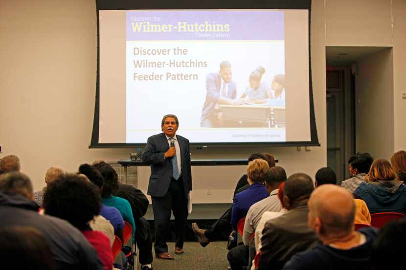 DISD Superintendent Michael Hinojosa speaks during a Dallas Independent School District...