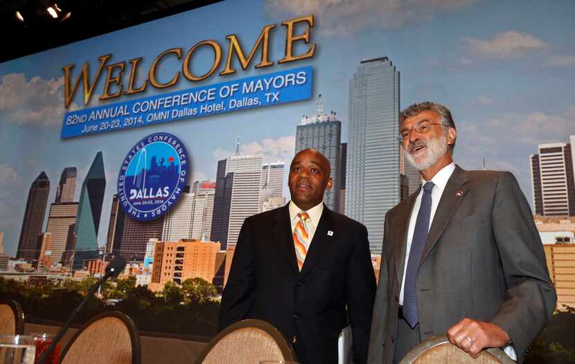 Denver Mayor Michael Hancock and Cleveland Mayor Frank Jackson, pictured during the U.S....