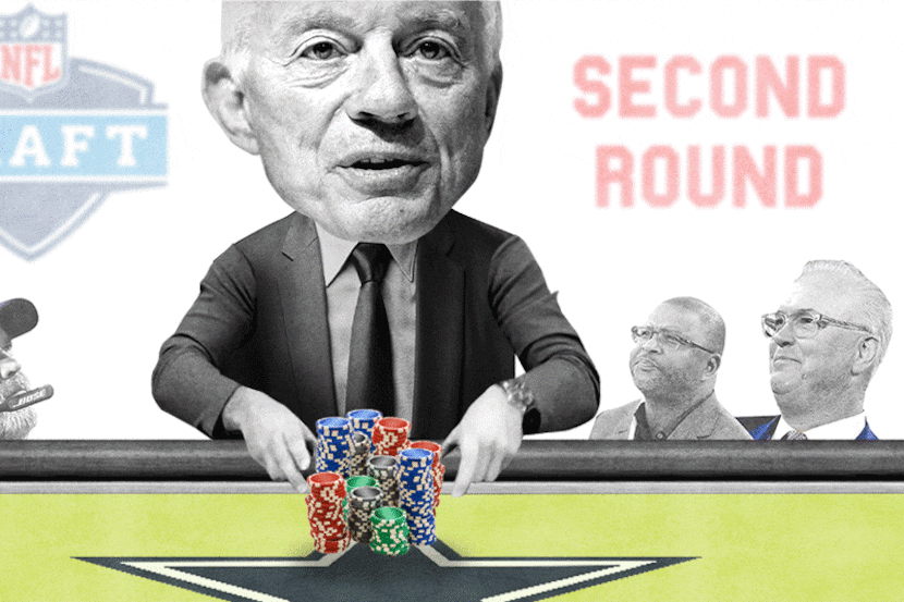 The second round of the NFL draft brings out the wildcatter in Cowboys owner Jerry Jones.