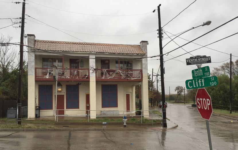An old two-store building at the corner of East Tenth and Cliff streets. in Dallas was once...