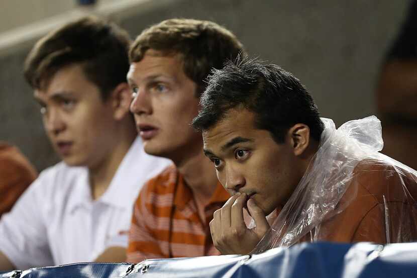 PROVO, UT - SEPTEMBER 7: Longhorn fans react as time runs out during a game against the BYU,...