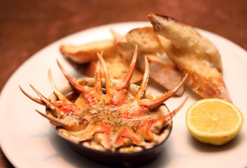 Crab claws form Fireside Pies in Dallas.