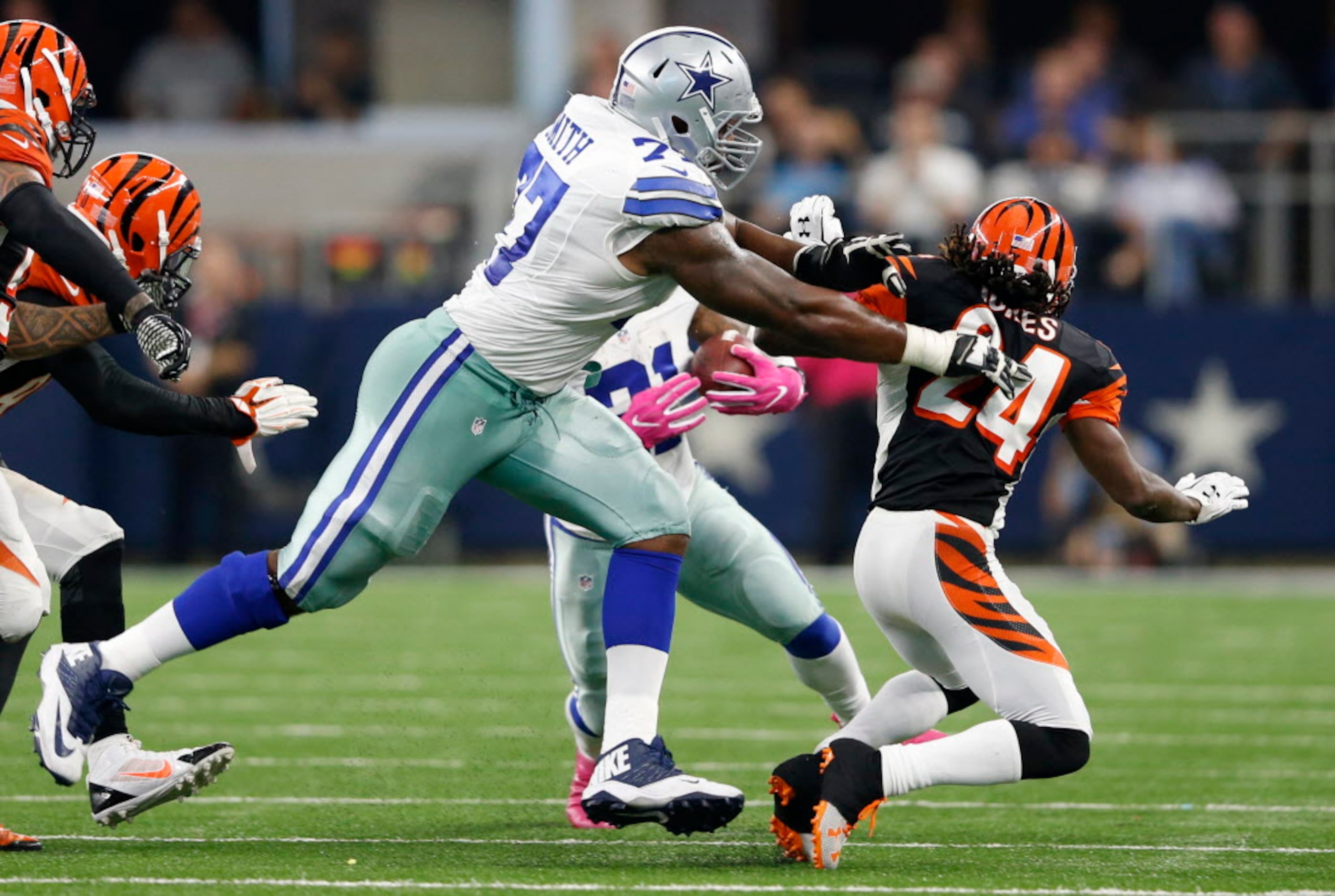 Taco Charlton on facing Cowboys LT Tyron Smith in practice: 'No