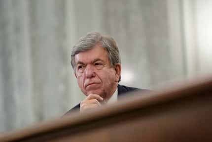 Now-retired U.S. Senator Roy Blunt listened during a confirmation hearing for Transportation...
