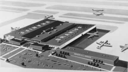  The original architectural rendering of Braniff's base of operations on Lemmon Avenue