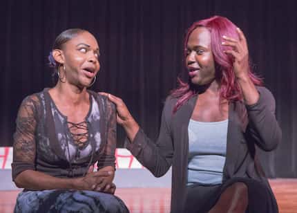 Mieko Hicks (left) and Shannon Walker talk about being transgender. They will perform in "In...