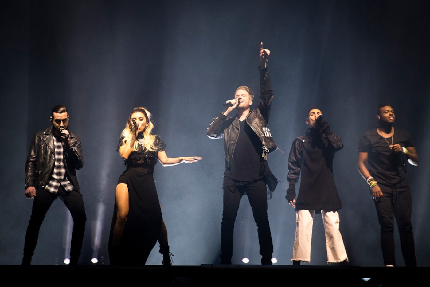 Pentatonix, (from left) Avi Kaplan, Kirstin Maldonado, Scott Hoying, Mitch Grassi and Kevin...