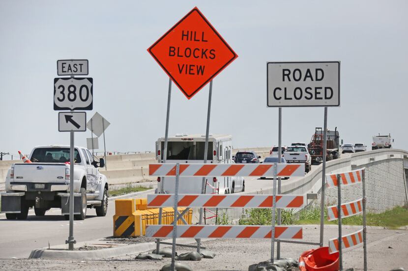 Construction continued on the U.S. Highway 380  expansion between Frisco and Prosper in...