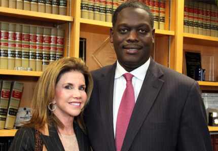 Lisa Blue and Craig Watkins in his office when he was district attorney