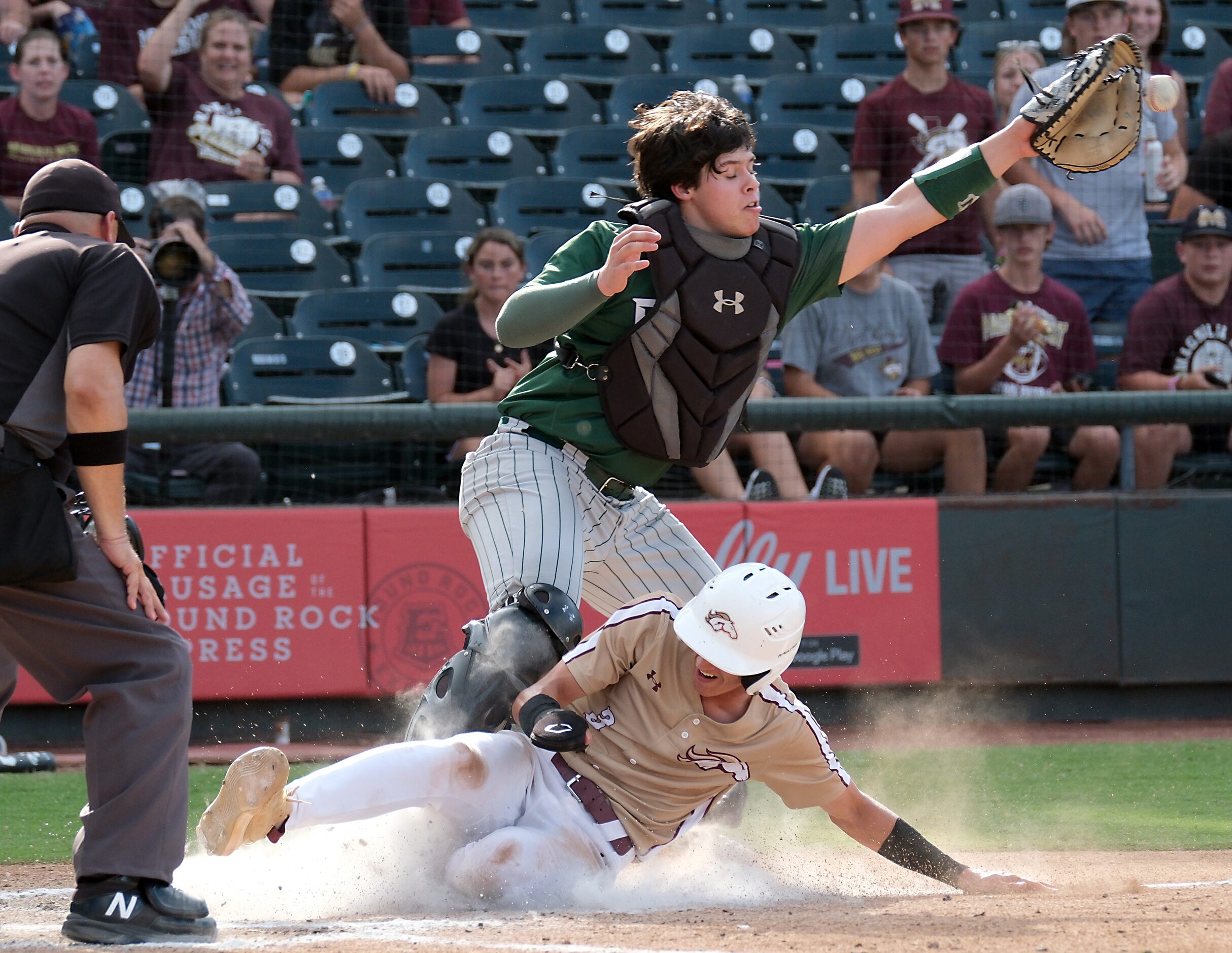 Frisco Reedy Caden Jones, (23), waits on the throw as  Magnolia West Dawson Park, (3),...