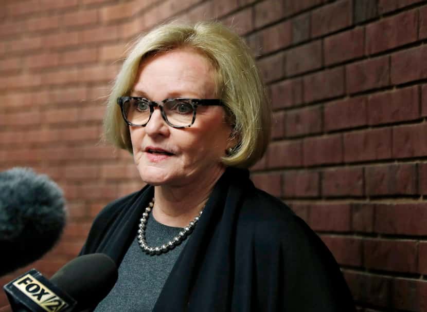 Sen. Claire McCaskill, D-Mo., was a target of President Trump on Wednesday. He cast her as...
