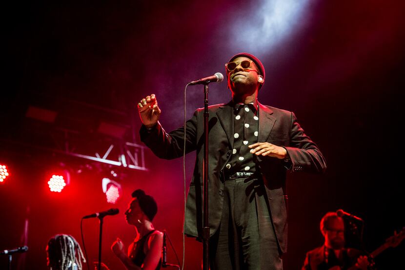 Leon Bridges performs at the Okeechobee Music and Arts Festival on Sunday, March 4, 2018, in...