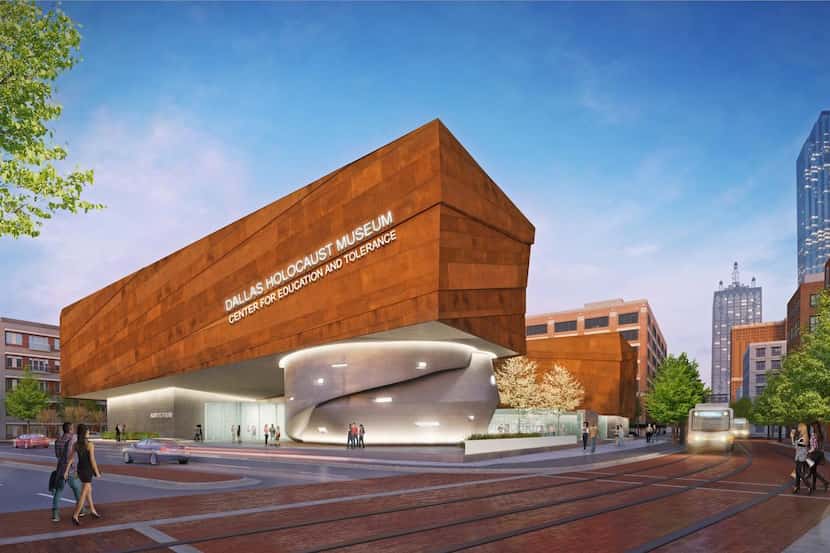 
A rendering shows the proposed Dallas Holocaust Museum, which would like to also deal with...