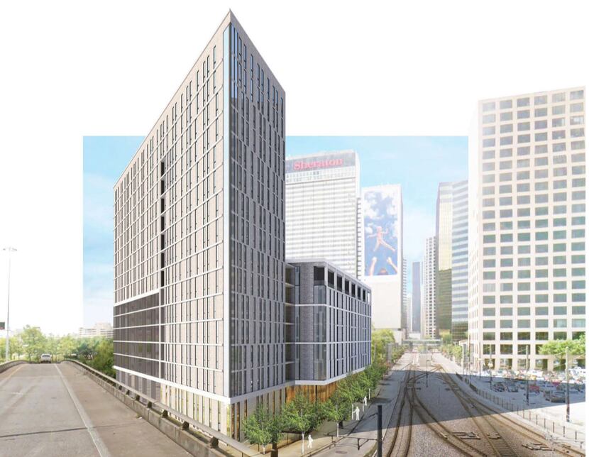 The 2400 Bryan apartment tower is planned on the eastern edge of downtown Dallas.
