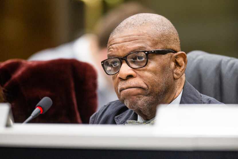 Chairman John Paul Batiste listens during a Cultural Affairs Commission meeting at the...