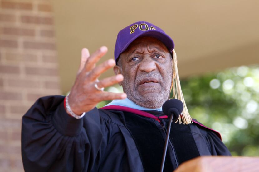 Bill Cosby gives the commencement address at the 2013 Paul Quinn College graduation ceremony...