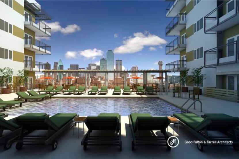 From the pool deck of the Cliff View apartments, residents will have an impressive view of...
