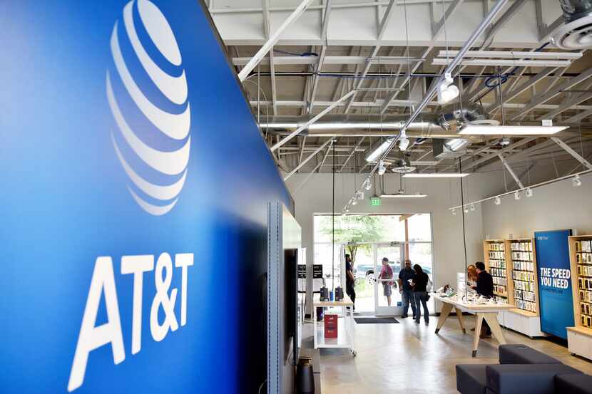 An AT&T pop-up shop with easy-to-move displays in Dallas, Aug. 14, 2018. Ben Torres/Special...