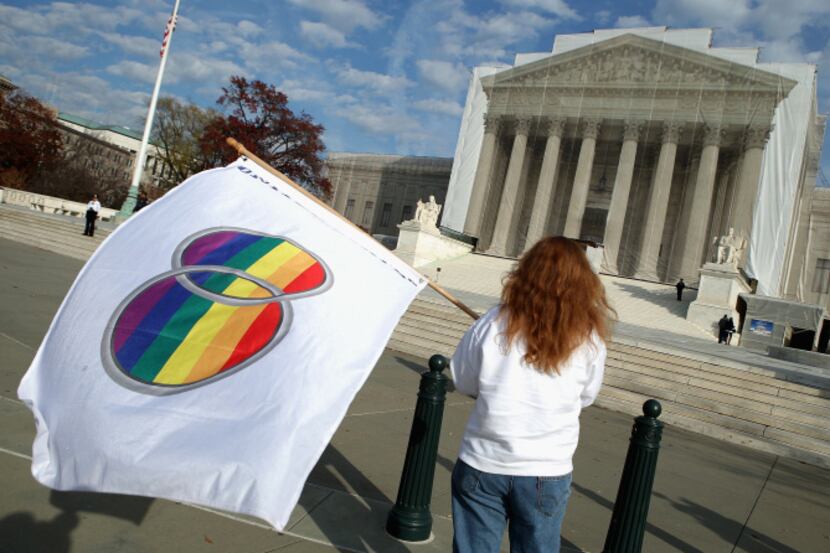 WASHINGTON, DC - NOVEMBER 30: Same-sex marriage proponent Kat McGuckin of Oaklyn, New...