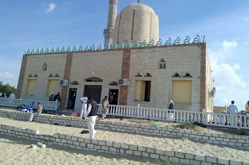 View of the Rawda mosque, roughly 40 kilometres west of the North Sinai capital of El-Arish,...
