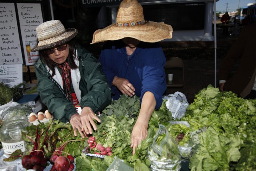 Left to right, Tiah Lambert and Becky Smith of the Gardeners in Community Development...