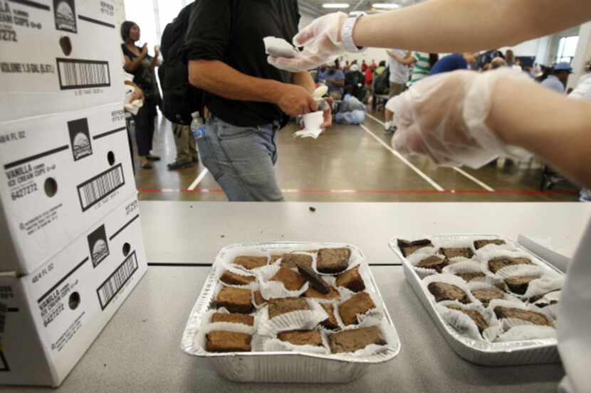 The Bridge in Dallas celebrated its third anniversary Friday by offering brownies and ice...