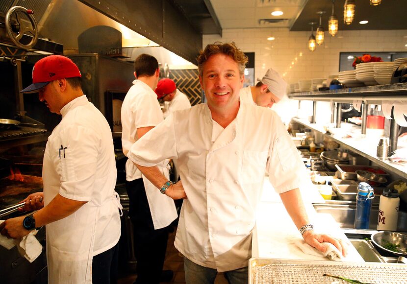 Chef Nick Badovinus at his recently opened Town Hearth (Tom Fox/The Dallas Morning News)