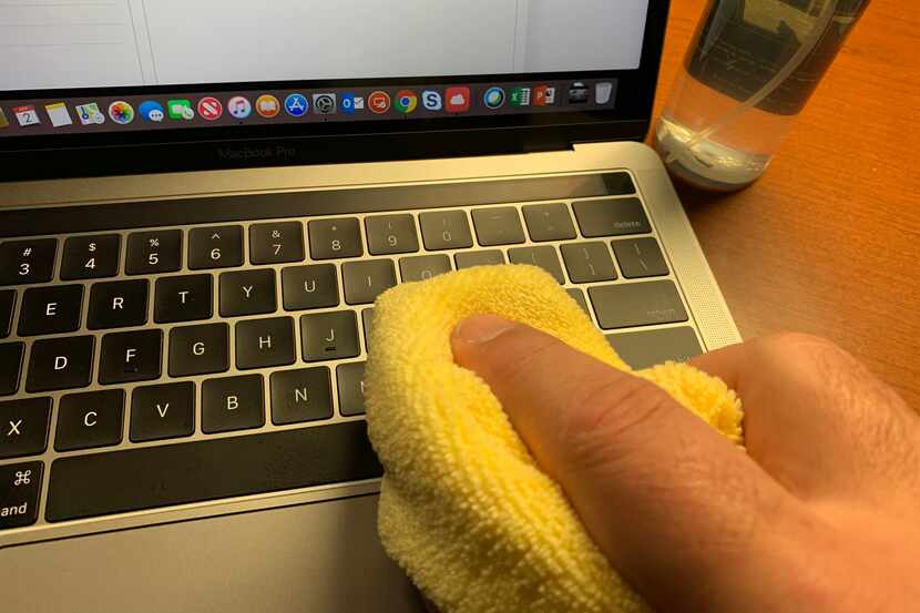 Try a clean, dry microfiber cloth to clean your computer.