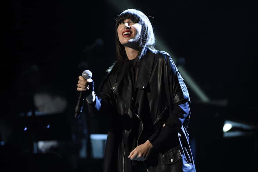 In this April 1, 2015, file photo, Karen O performs at the David Lynch Foundation Music...