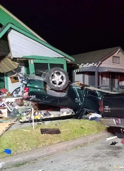 A 13-year-old boy was killed when the truck he was driving crashed into a house in Galveston.