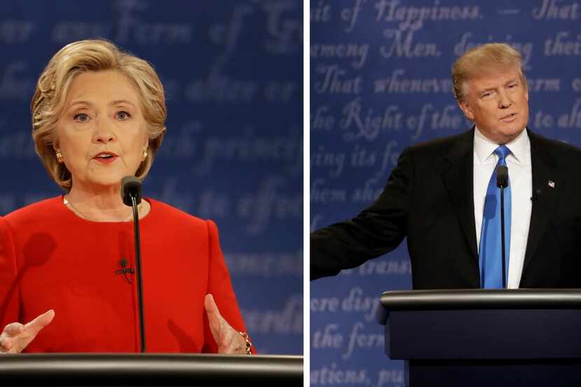 Hillary Clinton y Donald Trump se enfrentaron en el primer debate . / AP
