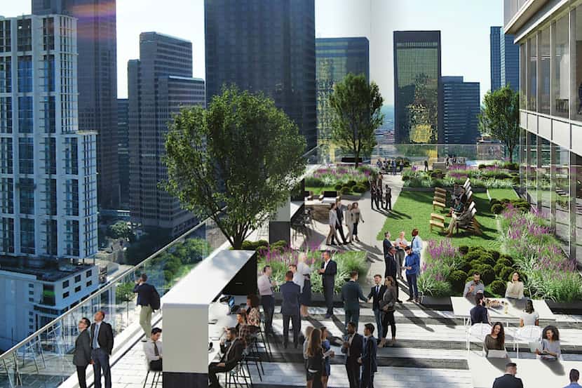 The Bank of America Tower at Parkside will have outdoor terraces on the upper floors...