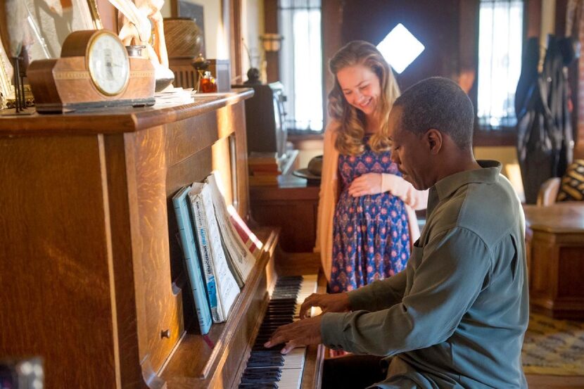 Eddie Murphy and Britt Robertson in "Mr. Church." 