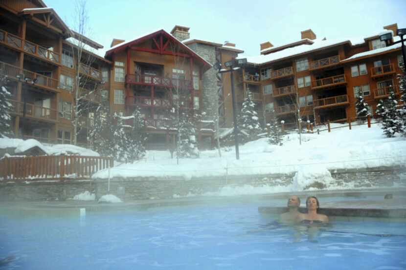 Take time to languish in the huge hot pools after skiing at Panorama Mountain Resort.