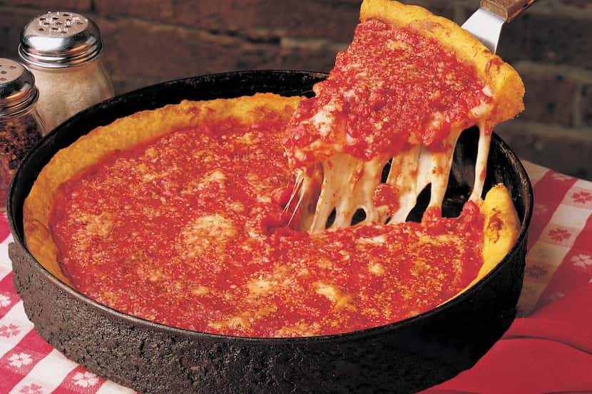 This pizza requires a knife and fork.