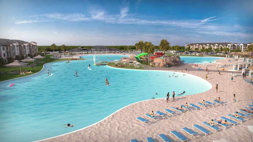 The SoHo Square mixed-use project in West Dallas will have a 5-acre centerpiece lagoon.