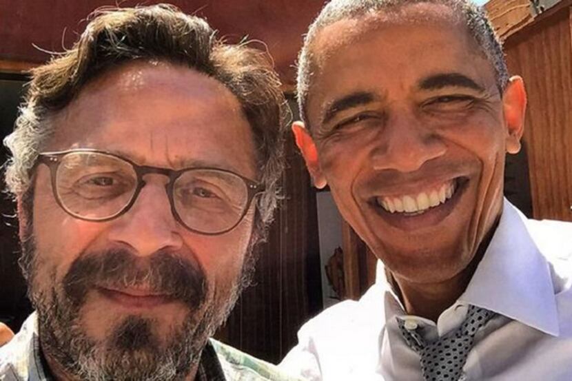 Marc Maron and his new pal Barack (via Marc Maron's Instagram)