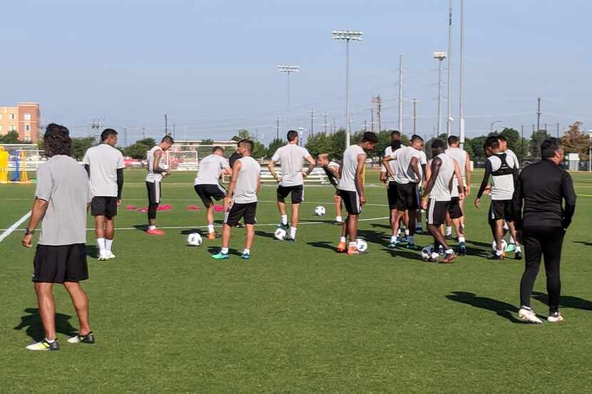 FC Dallas trains on field 8 at the Toyota Soccer Complex. (5-23-18)