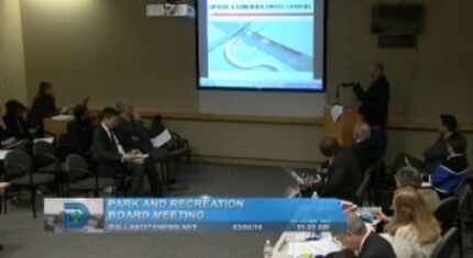  John Reynolds showed one solution for the Dallas Wave to the Park Board Thursday.