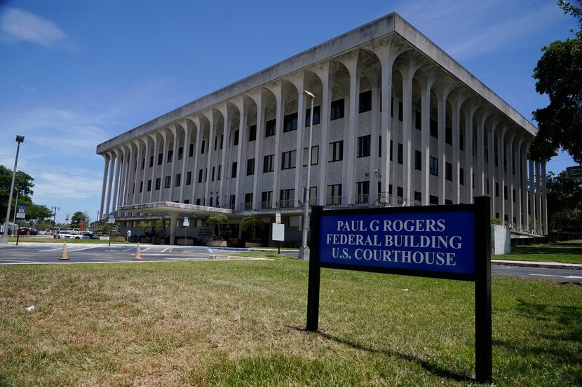 Paul G. Rogers Federal Courthouse is shown Friday, Aug. 12, 2022, in West Palm Beach, Fla. A...