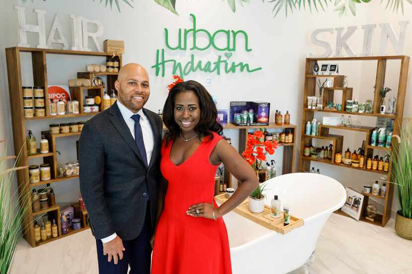 Co-founders of UI Global Brands Vontoba Terry (left) and Psyche Terry are shown inside Urban...