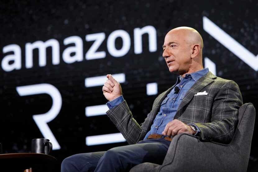 Amazon CEO Jeff Bezos speaks at the the Amazon re:MARS convention, Thursday, June 6, 2019,...