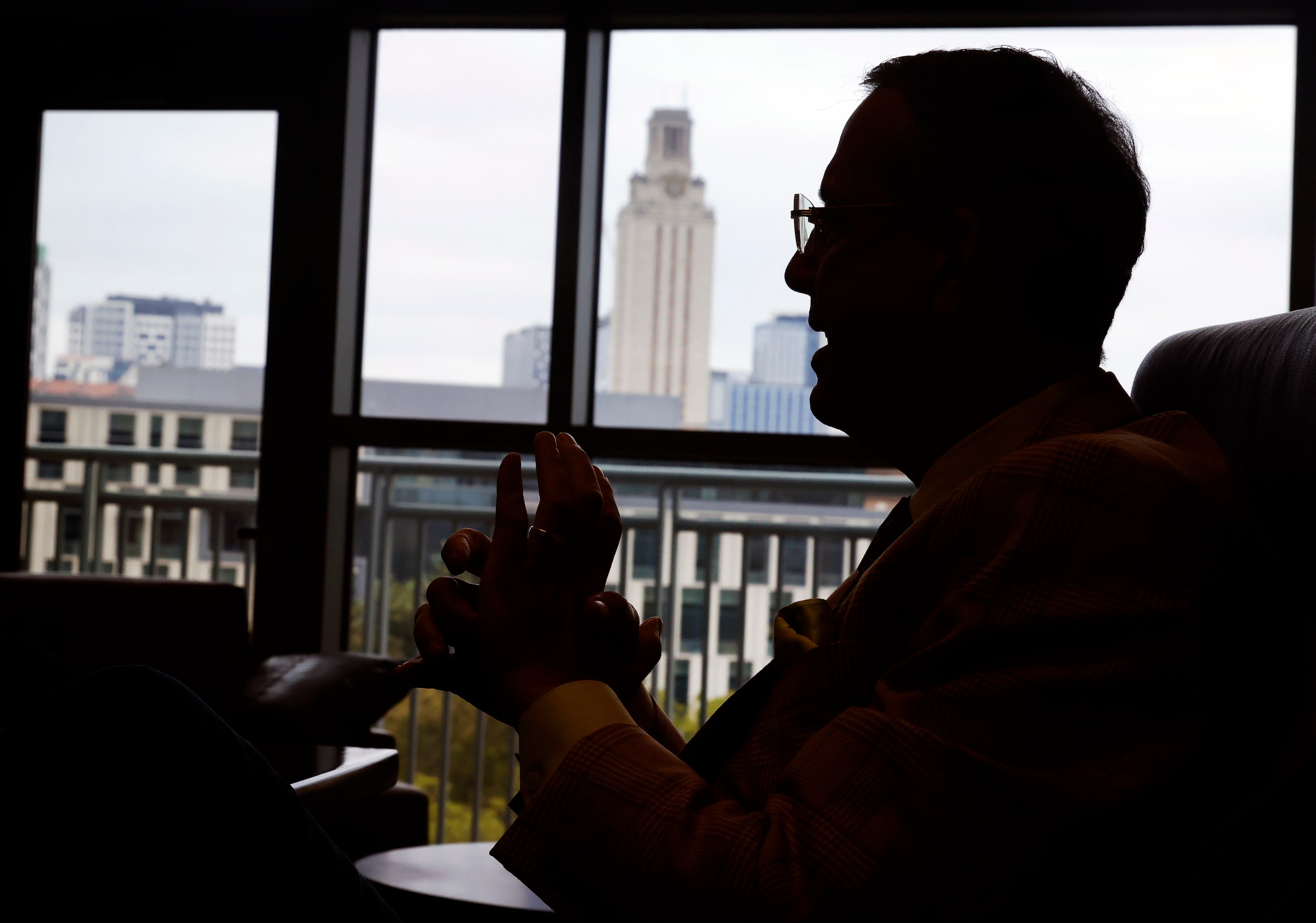 University of Texas Athletic Director Chris Del Conte is photographed in the Texas Athletics...