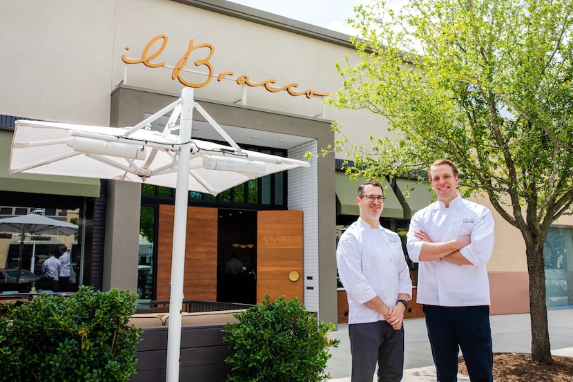 Matt Gottlieb, left, and Robert Quick are behind il Bracco in the Plaza at Preston Center.