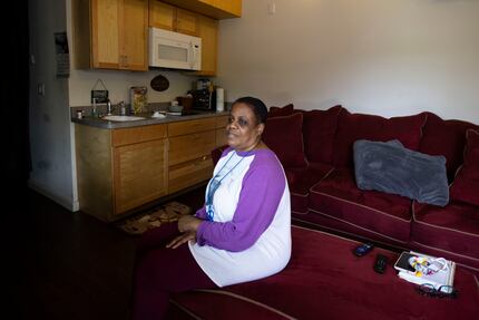 Bridget Anderson, 55, who has lived at The Cottages at Hickory Crossing for more than two...