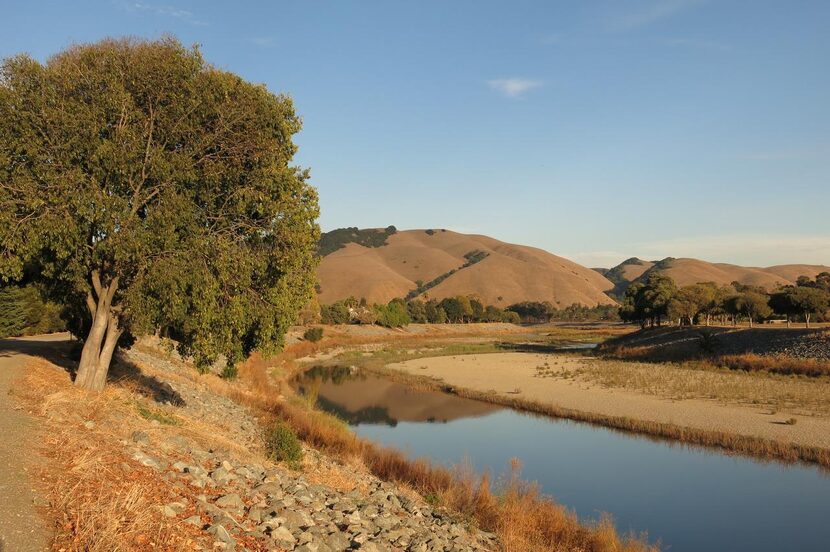 
A nature trail along Alameda Creek runs just south of Niles, Calif., toward the Quarry...